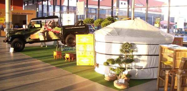 Das Mongolia Adventure Tours Ausstellungscamp
